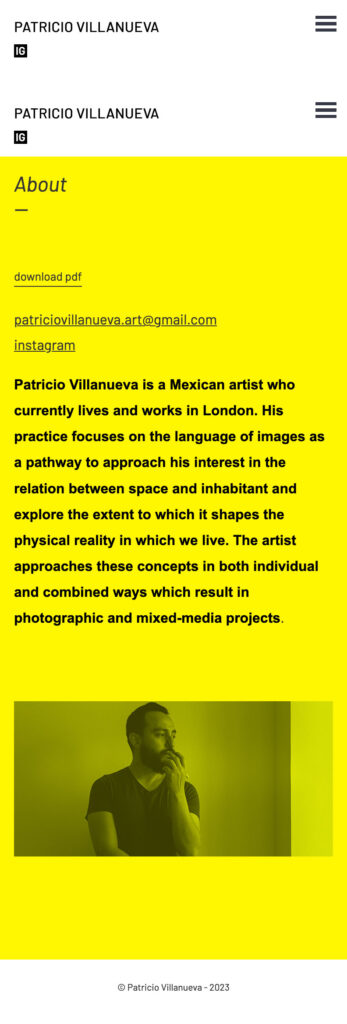 Diseño web responsive Patricio Villanueva